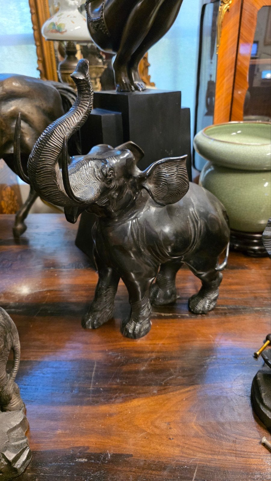grote antieke bronzen olifant