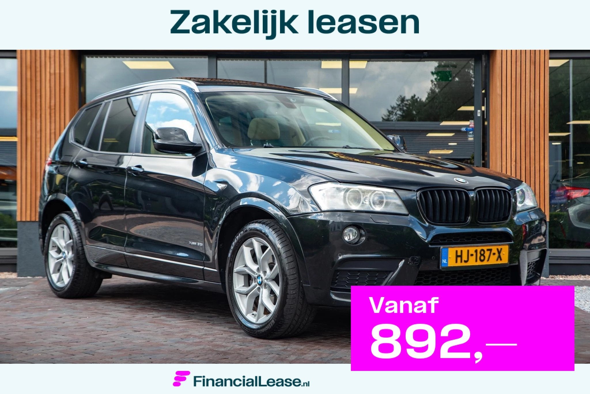 BMW X3 xDrive35i High Executive M pakket Panodak Leer Cruise, Automaat, Automatische klimaatregeling, Gebruikt, Zwart