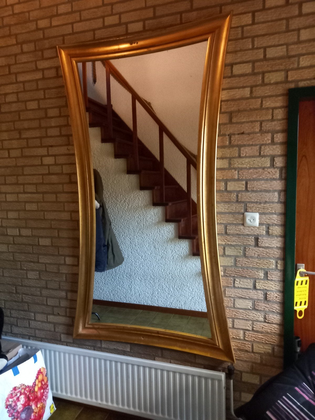 Te koop grote wandspiegel, Ophalen, Gebruikt, Overige vormen