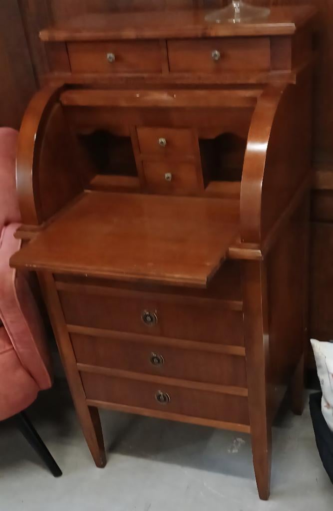 Houten rolbureau smal, Antiek en Kunst, Antiek | Meubels | Kasten, Ophalen