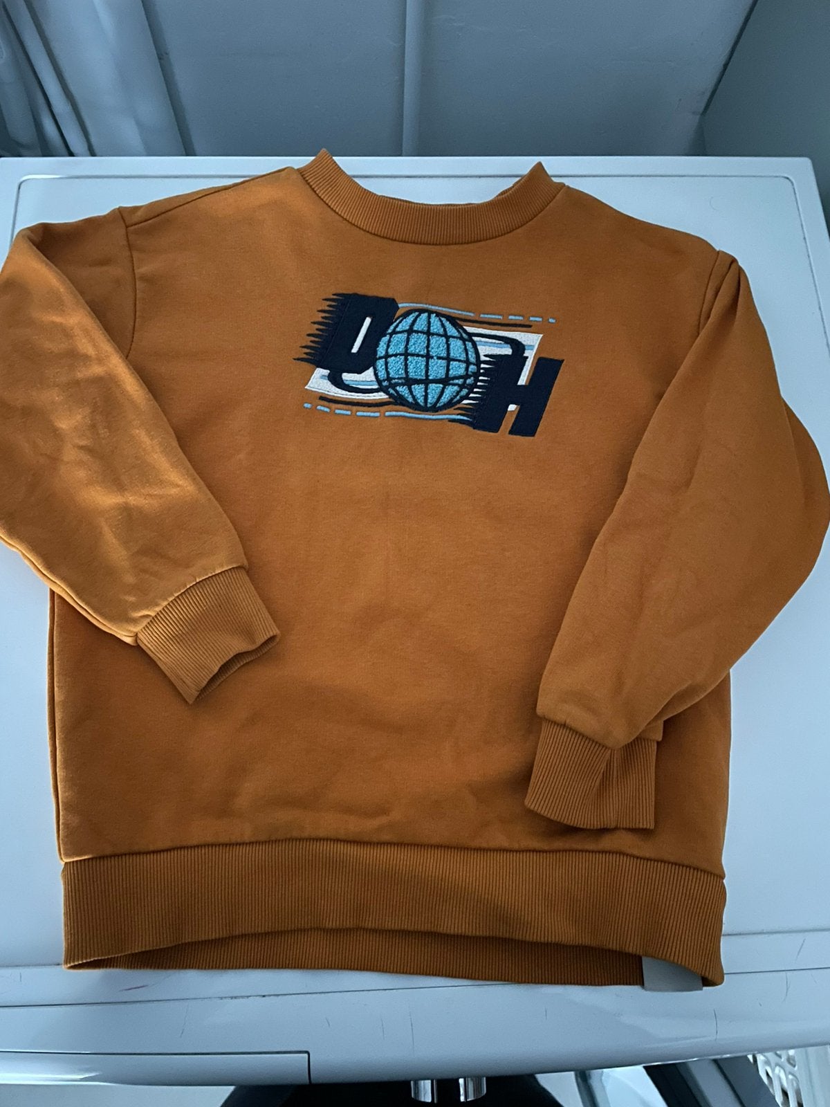 Trui oranje shoeby maat 122/128, Ophalen of Verzenden, Zo goed als nieuw, Jongen of Meisje, Trui of Vest
