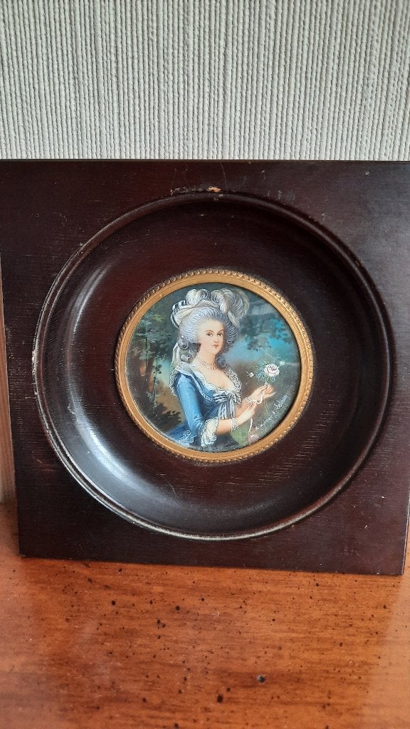 miniatuur marie antoinette Louise E  Vigee naar Lebrun, Ophalen of Verzenden