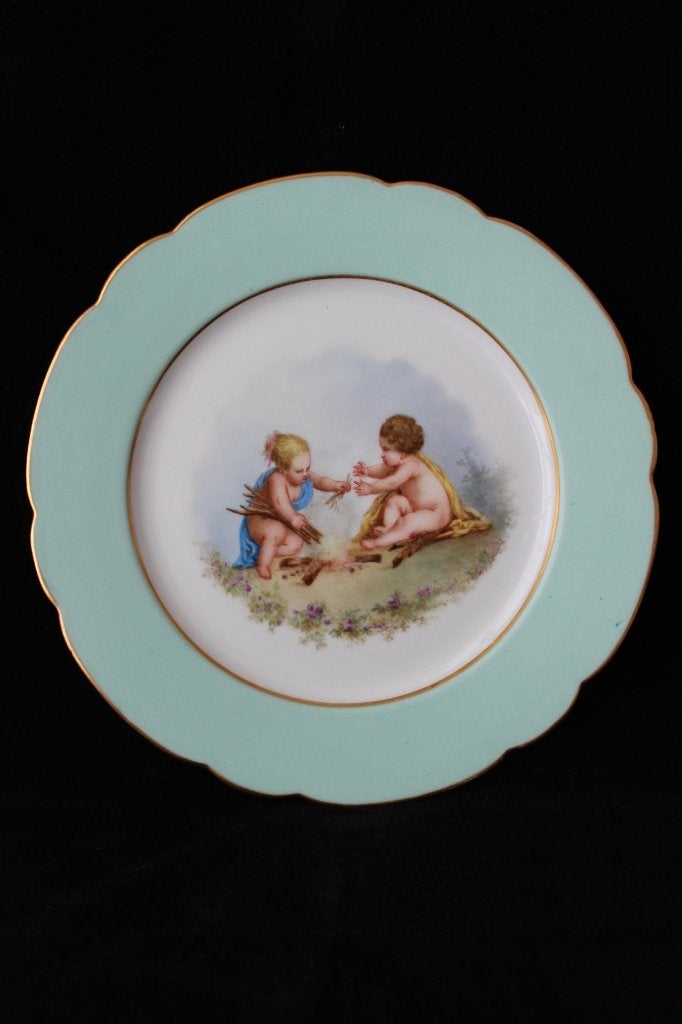 Antiek Frankrijk Oud Paris Porcelaine sierbord 1873, Ophalen of Verzenden