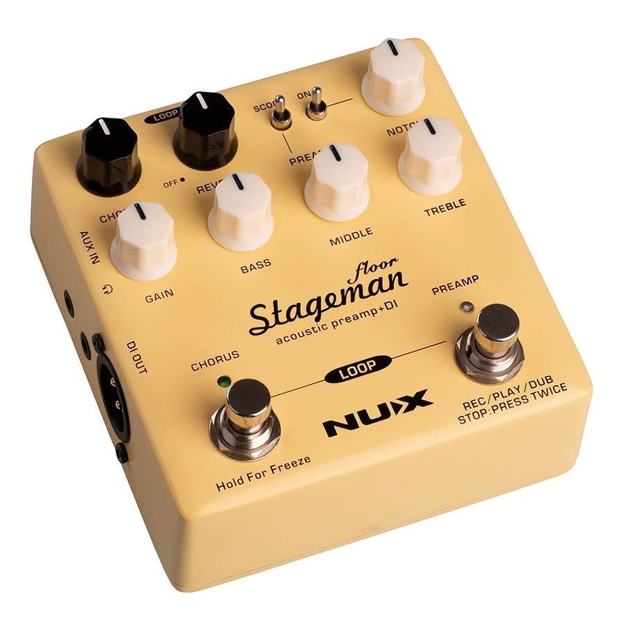 NUX NAP-5 Stageman Floor Acoustic Preamp + DI, ., Nieuw, Ophalen of Verzenden, Reverb