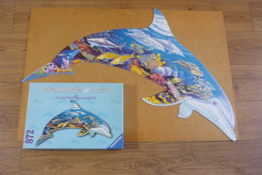 Ravensburger Collection Silhouette puzzel '' DOLFIJN '' 872, Ophalen, 500 t/m 1500 stukjes, Gebruikt, Legpuzzel