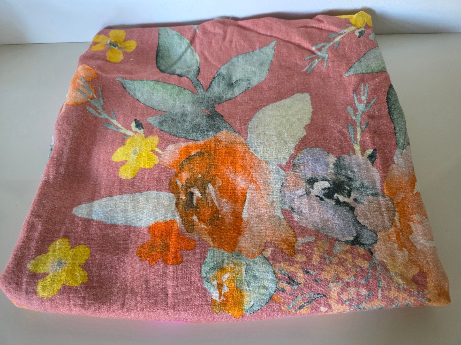 Coupon 150 x 285 cm linnen Fleur Fauves van Etamine Paris, Hobby en Vrije tijd, Meerkleurig, 120 cm of meer, Nieuw, Ophalen of Verzenden