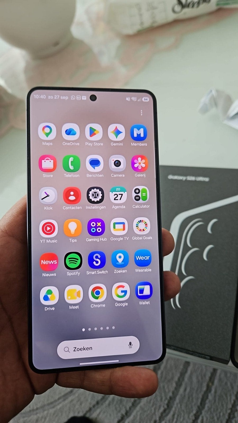samsung s26 ultra 1tb 16gb ram doos en lader en hoesjes