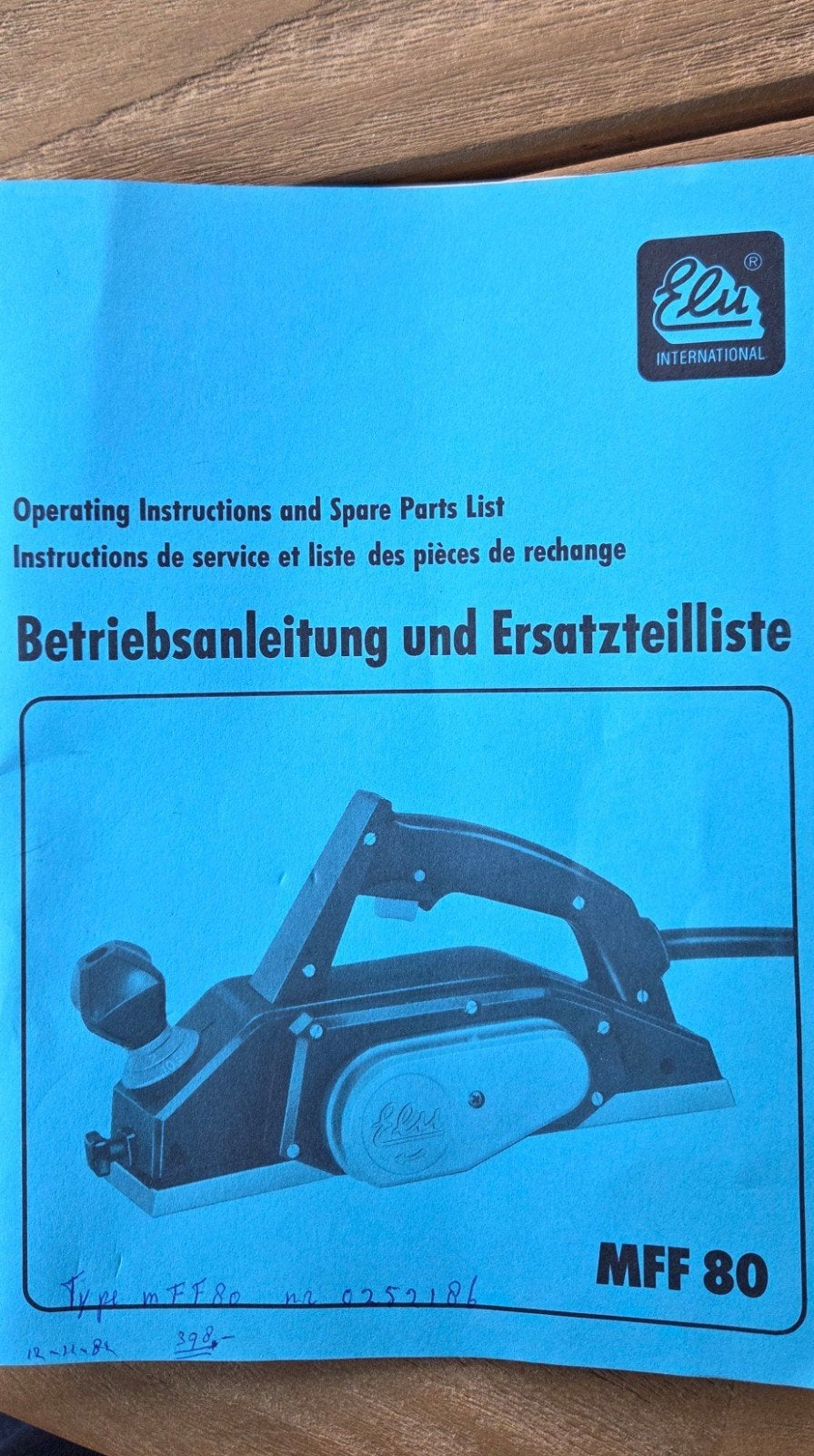 ELA Hobel-Set MFF 80 - Elektrische Schaafmachine, Ophalen, Nieuw