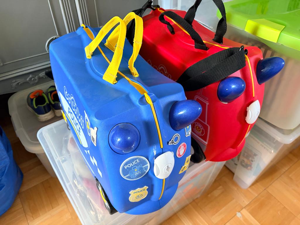 Trunki kinderkoffers: politieauto en brandweerauto, Ophalen, Gebruikt