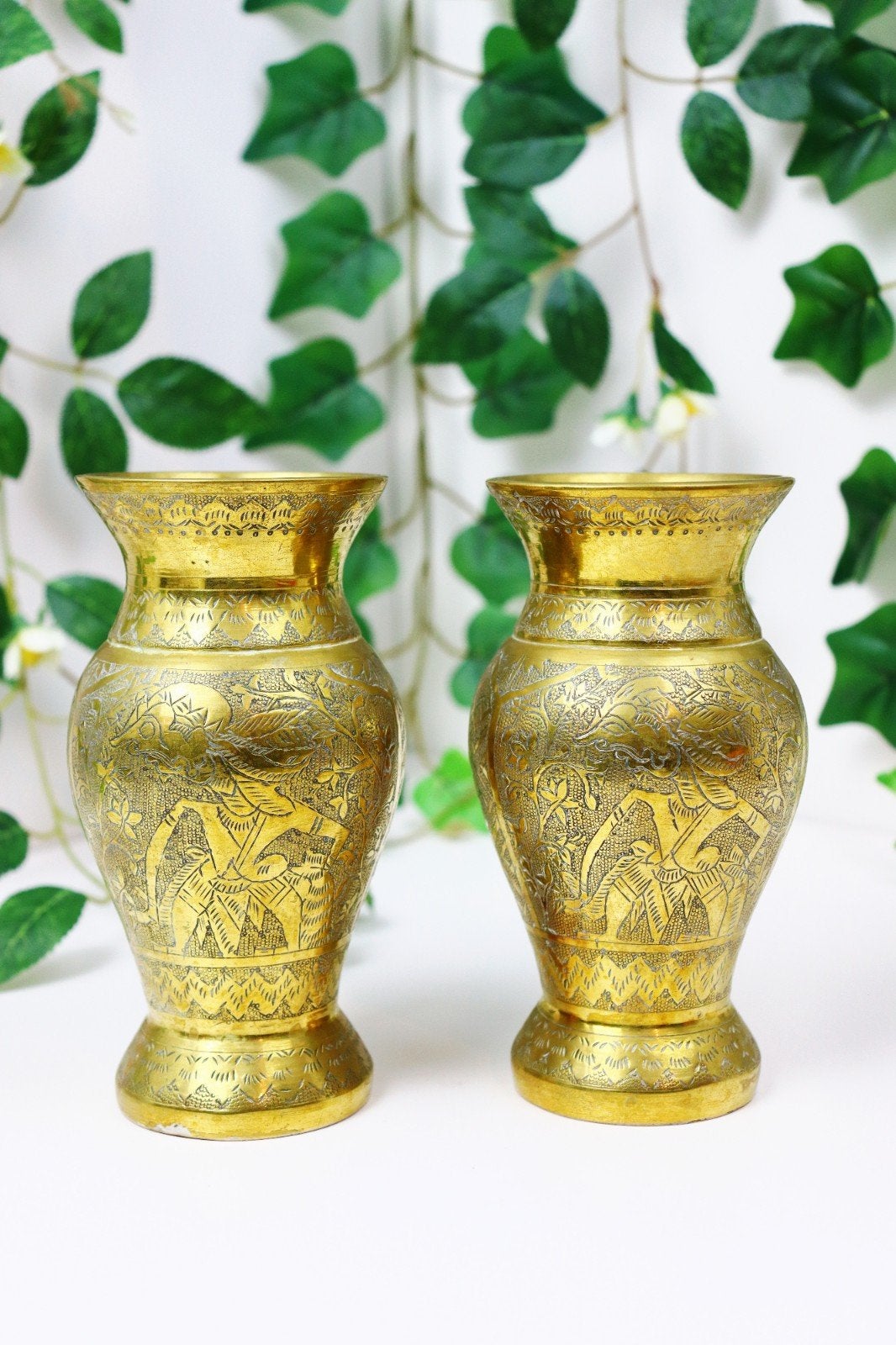 Oud oosterse messing vazen, Antiek en Kunst, Ophalen of Verzenden