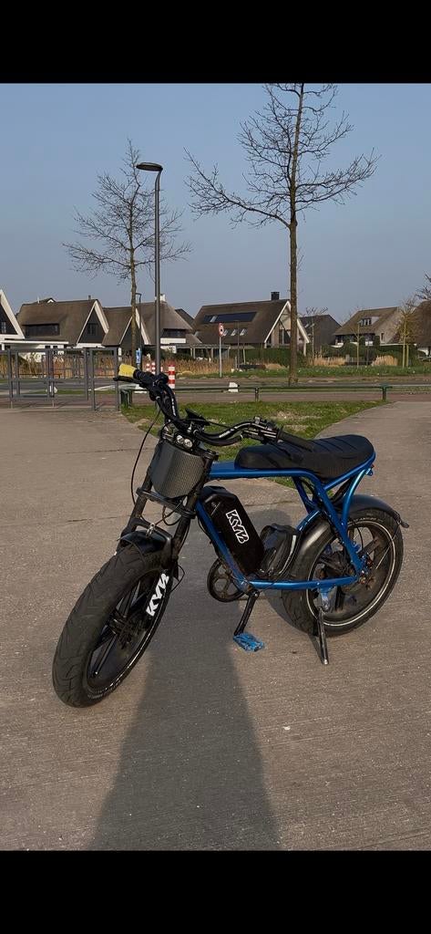 Ouxi V8 1.0 Elektrische Fiets - Blauw/Zwart met 2 Accu's, Fietsen en Brommers, Elektrische fietsen, Zo goed als nieuw, Overige merken