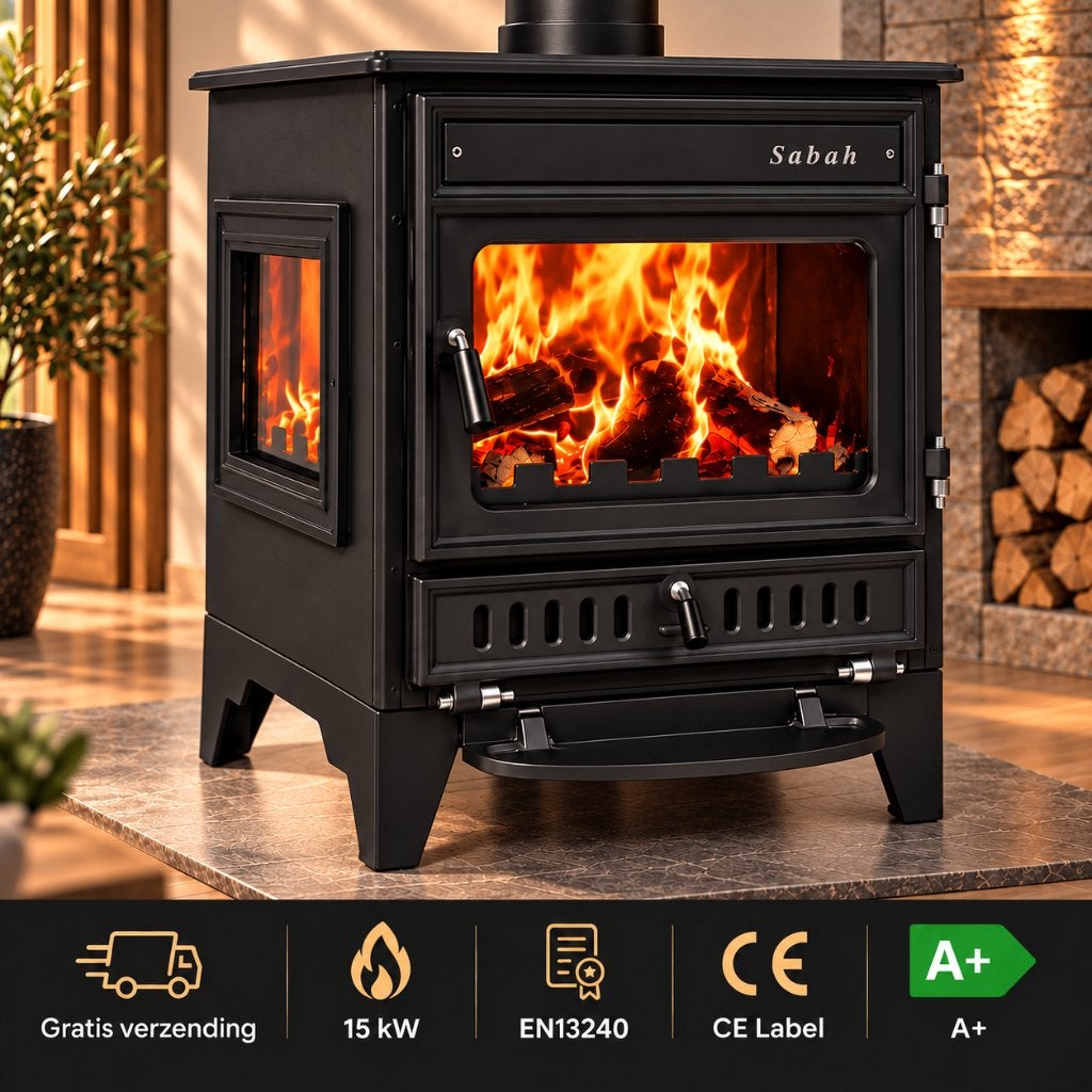 Sabah S106/3D – Gietijzeren Houtkachel - CE A+ -15,21KW