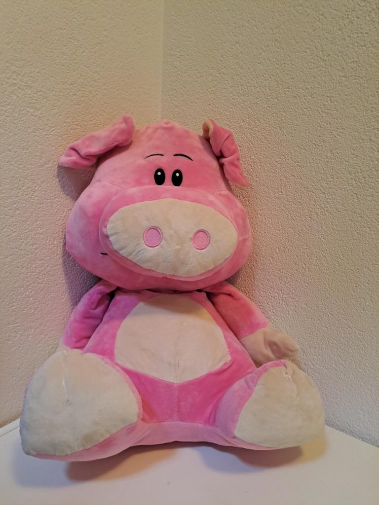 Grote varkensknuffel 49 cm, Ophalen of Verzenden, Overige typen