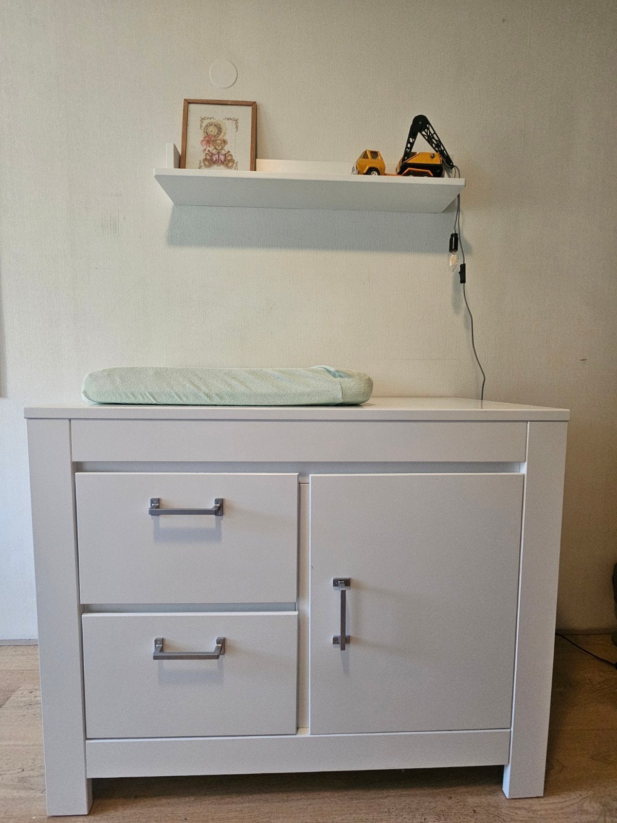 Bopita babykamerset: Commode, ledikant (ombouwbaar) en plank, Ophalen, Gebruikt, 70 tot 85 cm, 140 tot 160 cm