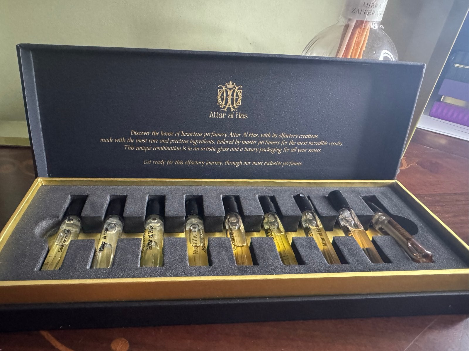 Attar Al Has Luxe Parfum Sample Set - 9x2 ml, Ophalen of Verzenden, Zo goed als nieuw