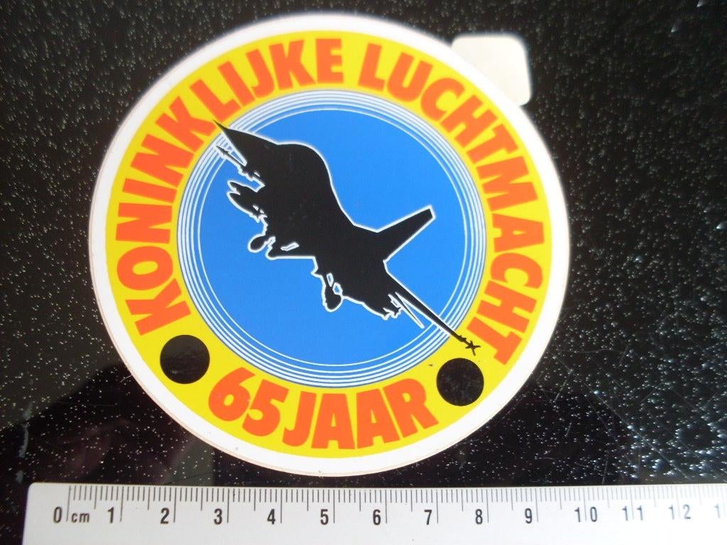 sticker koninklijke luchtmacht 65 jaar KLu logo leger, Verzenden, Zo goed als nieuw, Bedrijf of Vereniging