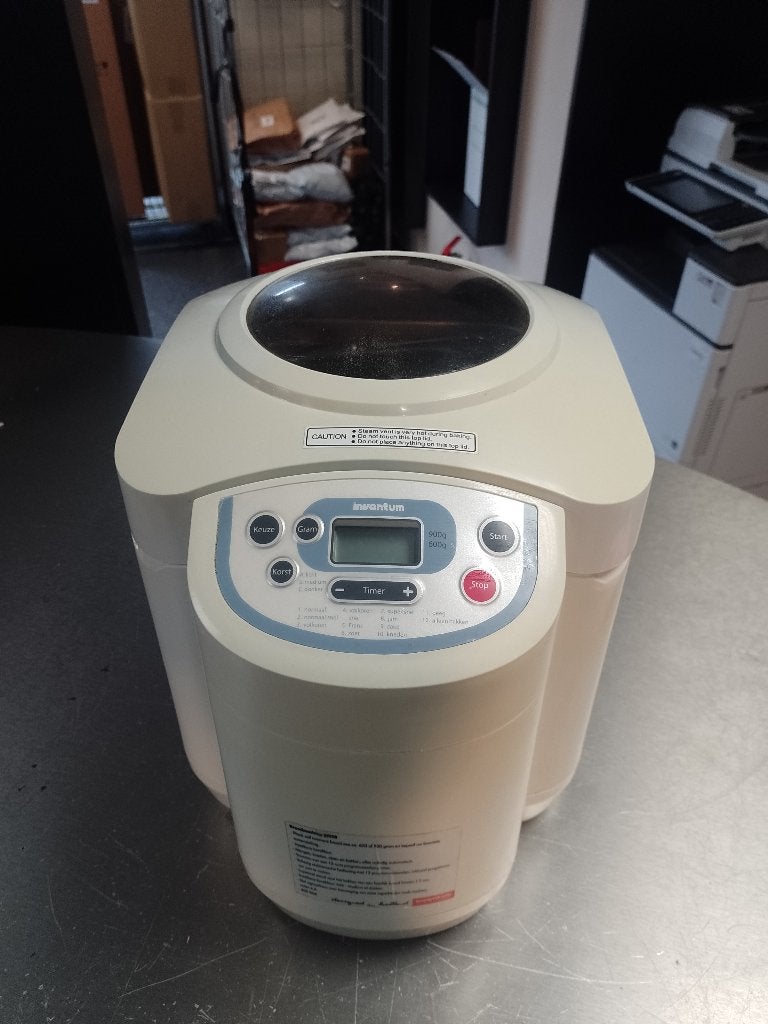 broodbakmachine Inventum - type BM30, Witgoed en Apparatuur, 800 tot 1200 gram deeg, Ophalen of Verzenden, Gebruikt, Met timer