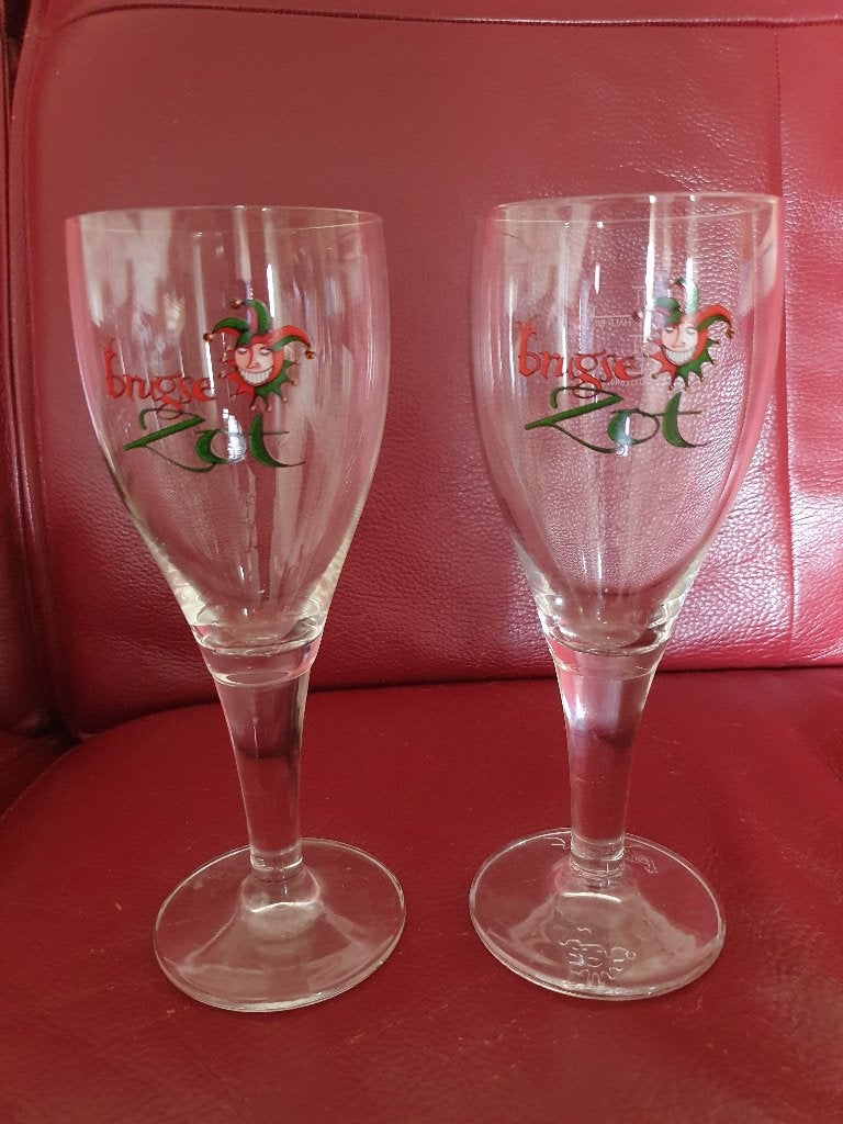Brugse Zot bierglas (2x), Verzamelen, Ophalen of Verzenden, Nieuw, Glas of Glazen, Overige merken