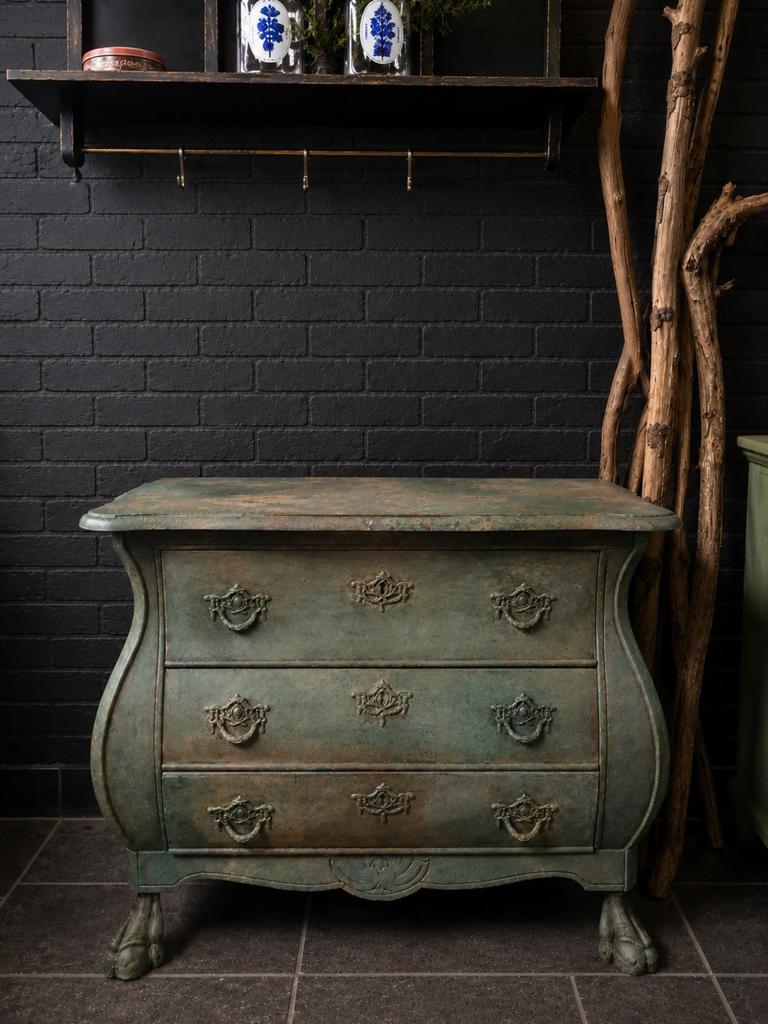 Vintage oldwashed buikkast, Zo goed als nieuw, Minder dan 100 cm, 25 tot 50 cm, 50 tot 100 cm