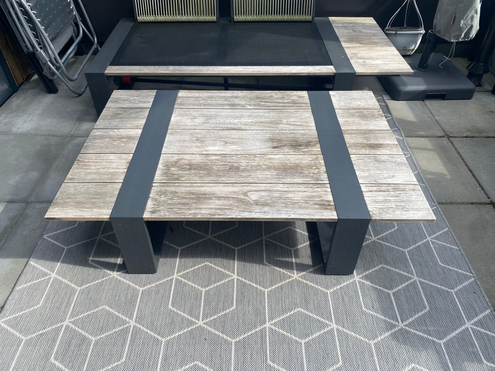 Tierra Outdoor loungetafel 120x81x30 cm, Ophalen, Zo goed als nieuw, Rechthoekig, Aluminium