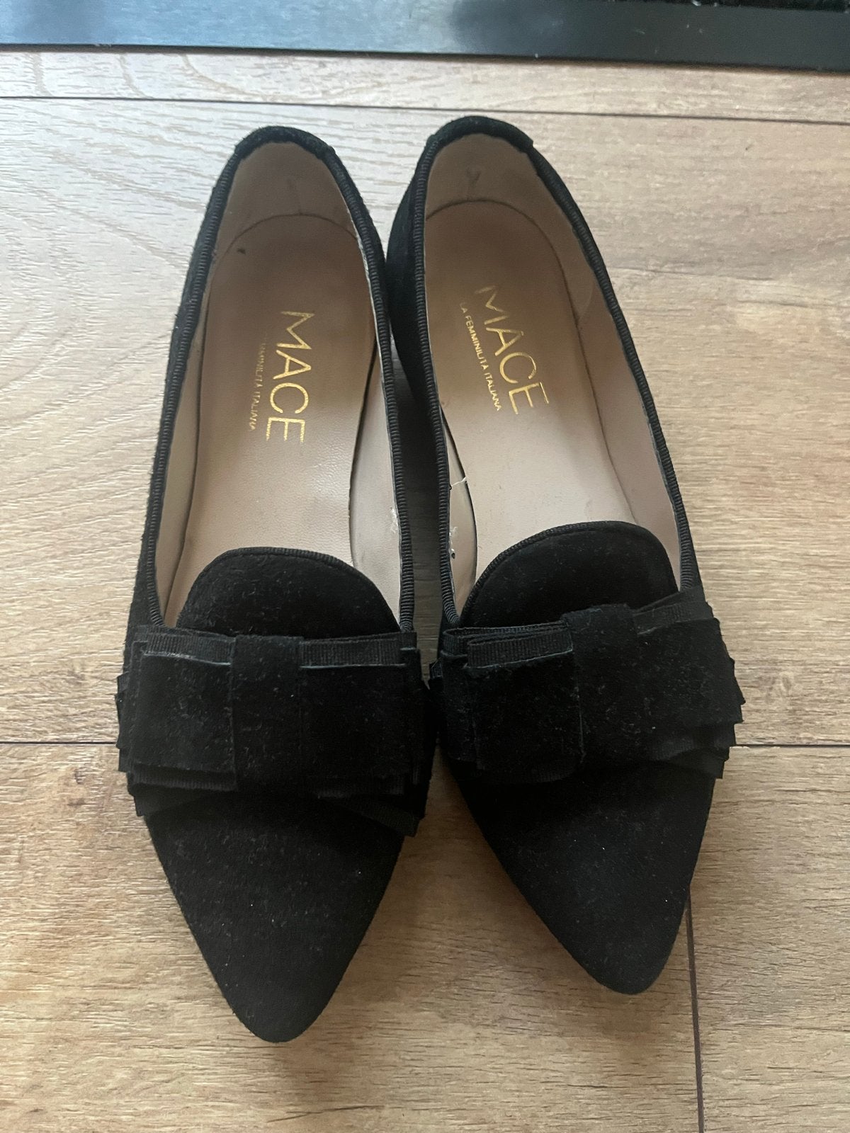 Zwarte MACE ballerina's met strik - Maat 37, Ophalen, Gedragen, Zwart, Ballerina's