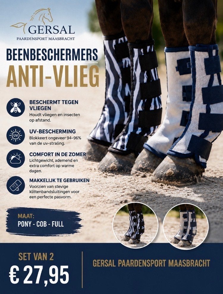 Beenbeschermers anti-vlieg (set van 2), Dieren en Toebehoren, Paarden en Pony's | Beschermers, Qhp, Nieuw, Maasbracht, Ophalen of Verzenden