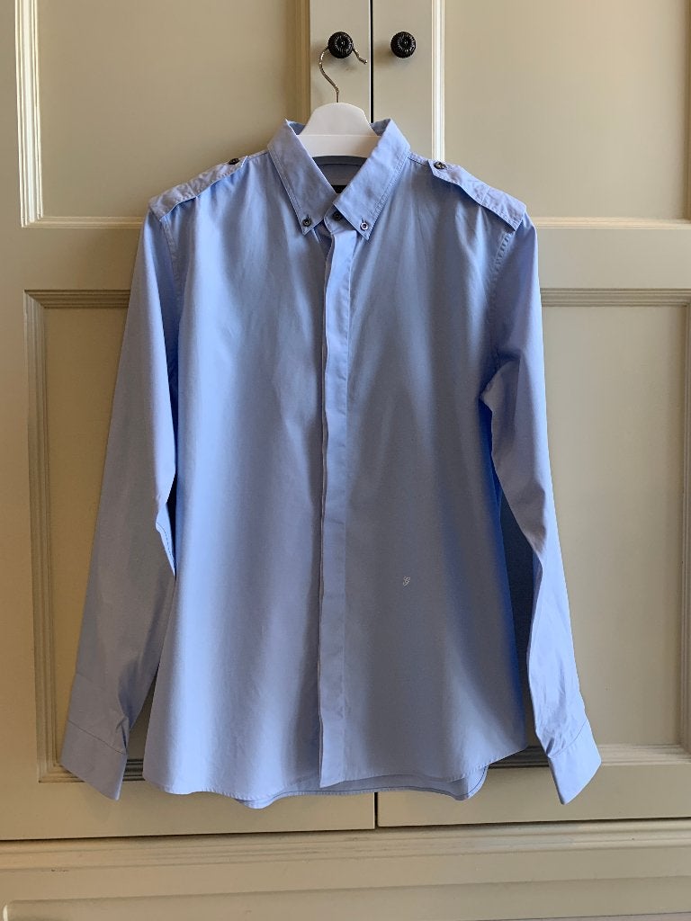 GUCCI overhemd 16|41 lichtblauw, Halswijdte 41/42 (L), Gucci, Gedragen, Verzenden