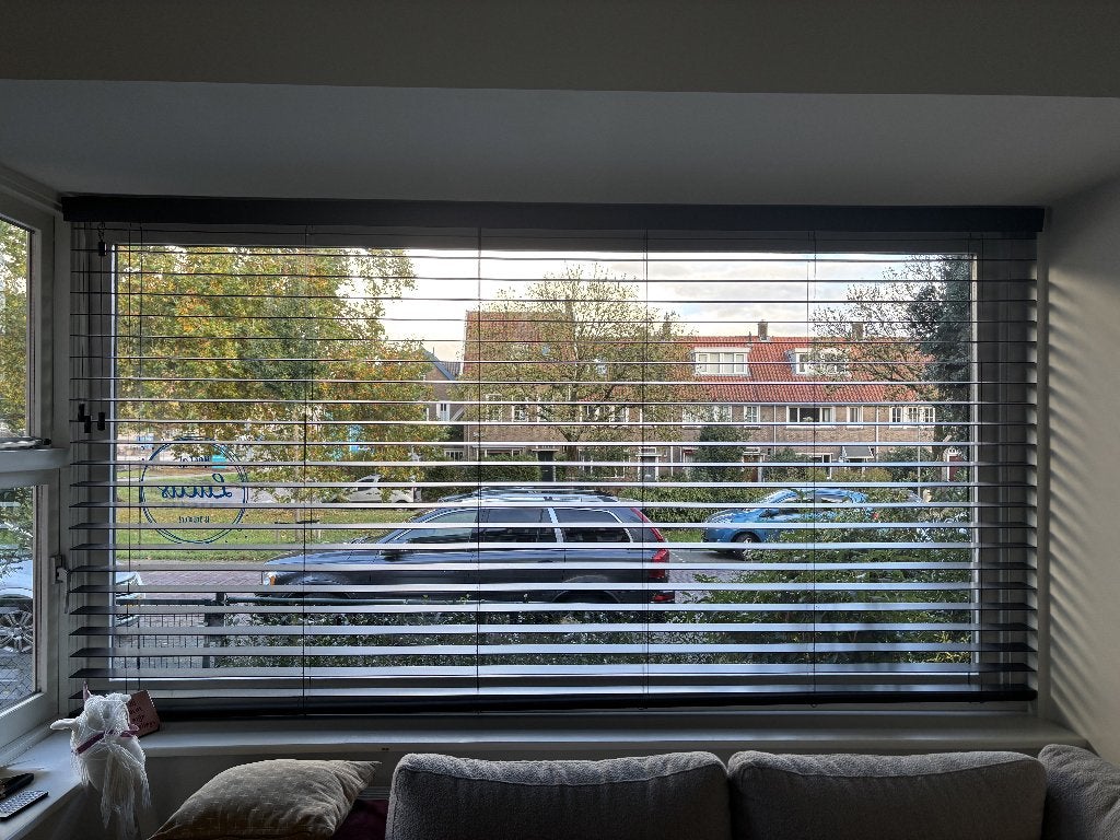 Veneta Harmony houten jaloezie zwart – NIEUW in verpakking, Ophalen, Jaloezie, Overige merken, Zwart