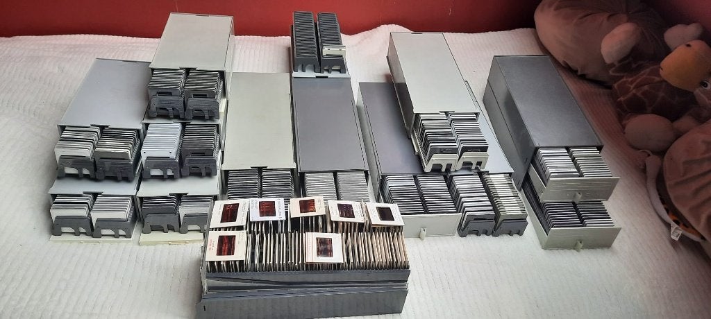 Diaprojector Rollei plus heel veel diaraampjes, Ophalen, Gebruikt