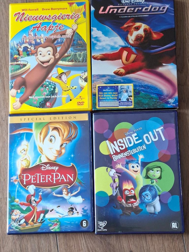 diverse kinder en tekenfilms, 2,00 euro p,s, ( 48), Alle leeftijden, Ophalen of Verzenden, Zo goed als nieuw