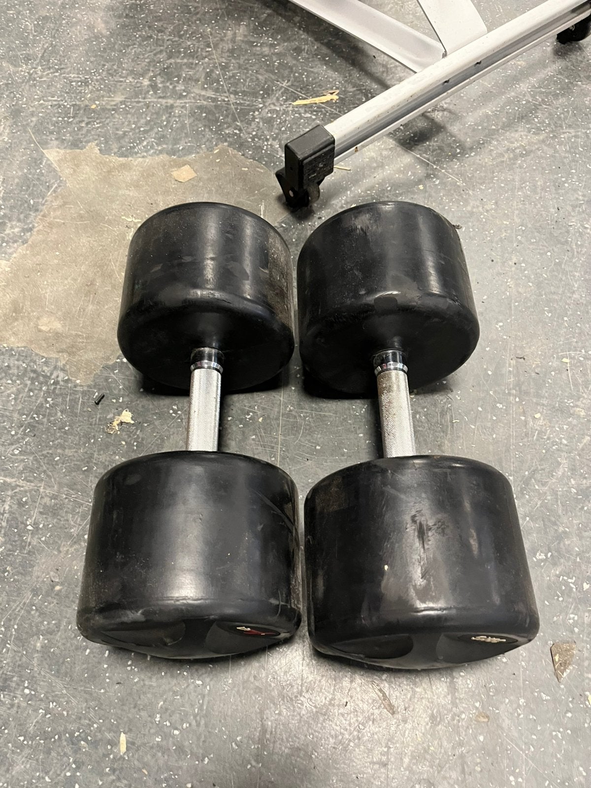 2 x 38 kg lifemaxx rubberen dumbbells gewichten, Ophalen, Dumbbell, Gebruikt, Dumbbells