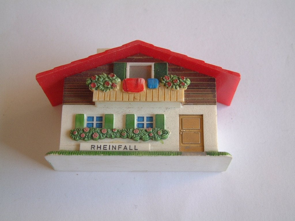klein kijkdoosje huisje Rheinfall Zwitserland souvenir, Ophalen of Verzenden, Gebruikt