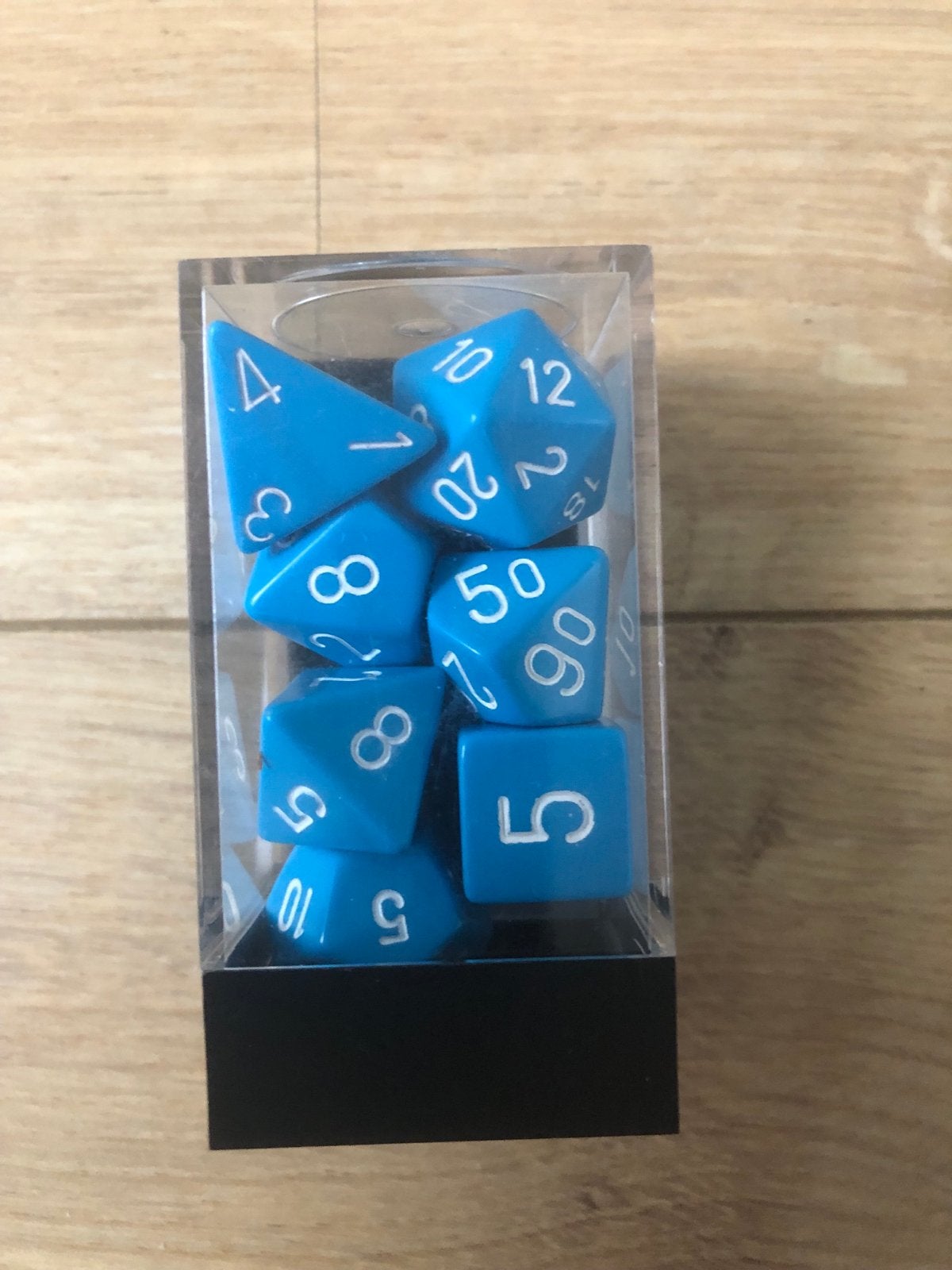 Chessex Complete 7-delige dobbelsteen set - Blauw, Een of twee spelers, Ophalen, Nieuw