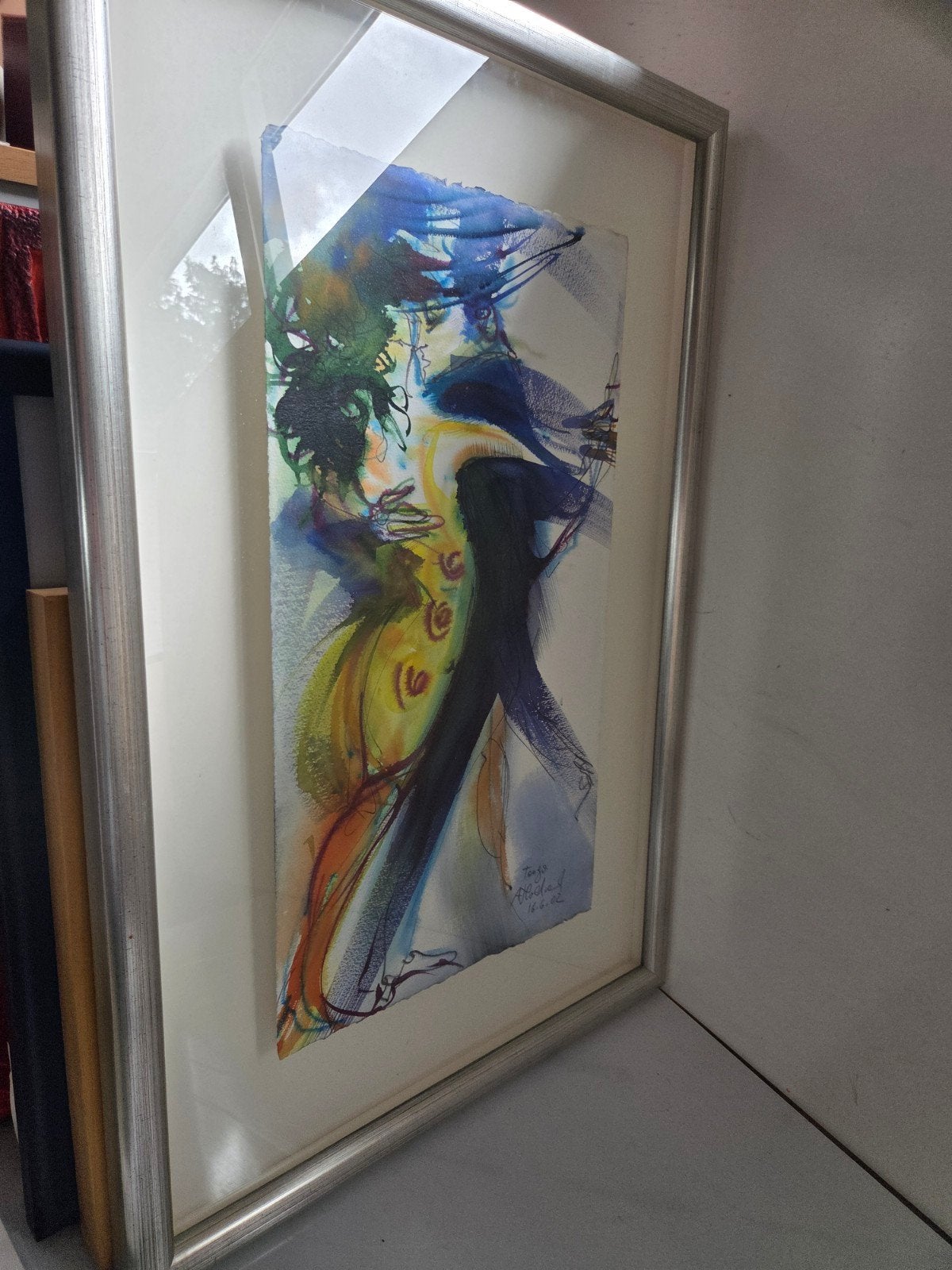 mooi aquarel Tango 16-6-2002, Antiek en Kunst, Ophalen of Verzenden