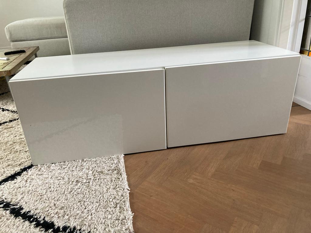 Ikea BESTA kast met planken - Wit, Ophalen of Verzenden, Zo goed als nieuw