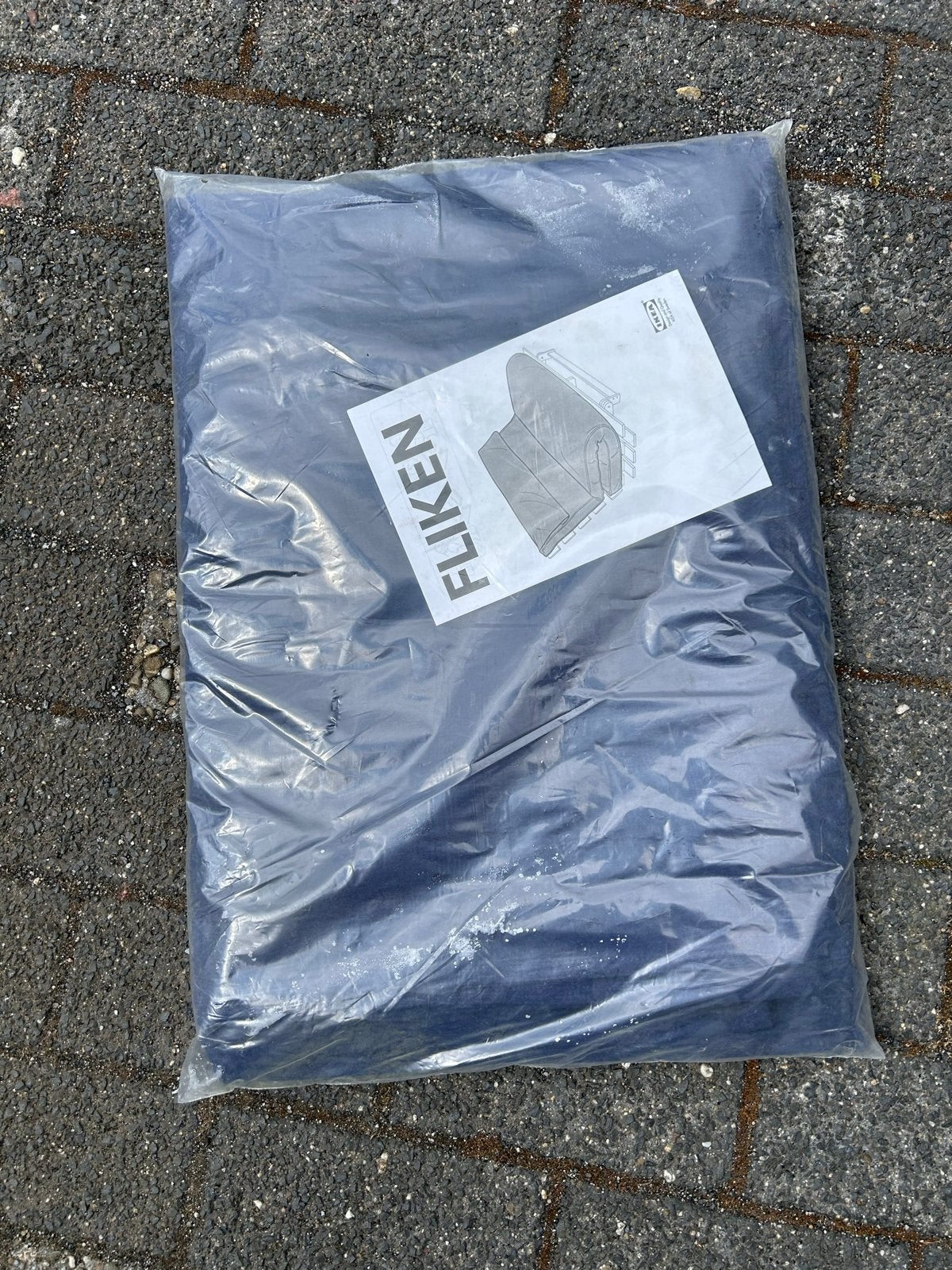IKEA MASSUM FLIKEN hoes 140x200 cm Blauw, Eenpersoons, Blauw, Dekbedovertrek, Nieuw