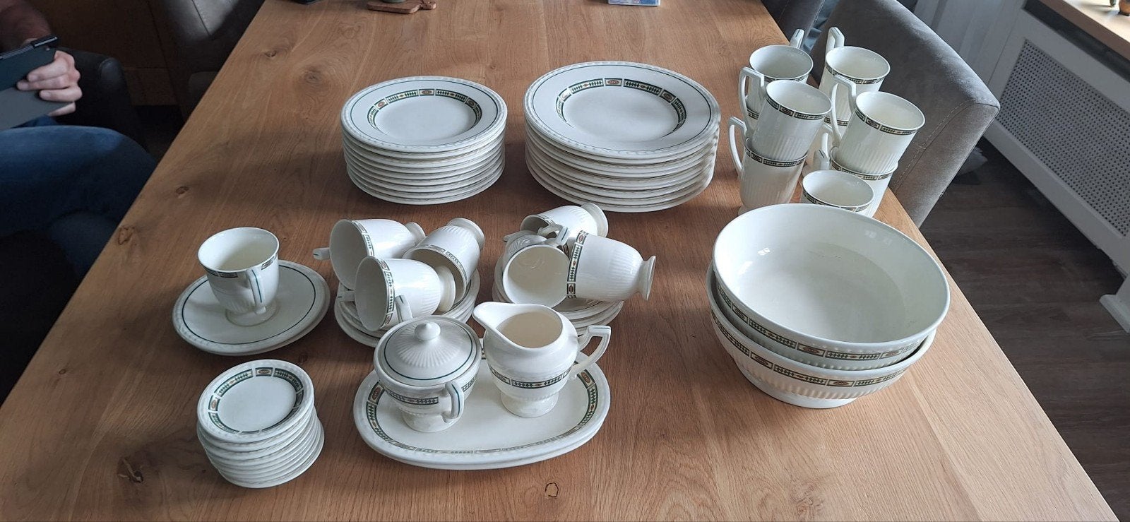46 delig Recamier Blokker servies, Huis en Inrichting, Keuken | Servies, Bord(en), Overige stijlen, Keramiek, Ophalen
