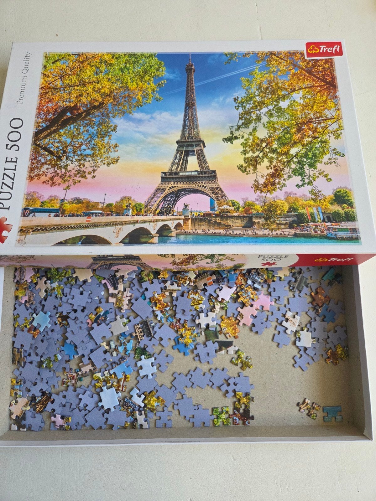 Trefl Legpuzzel Eiffeltoren Parijs 500 stukjes, Ophalen of Verzenden, 500 t/m 1500 stukjes, Gebruikt, Legpuzzel