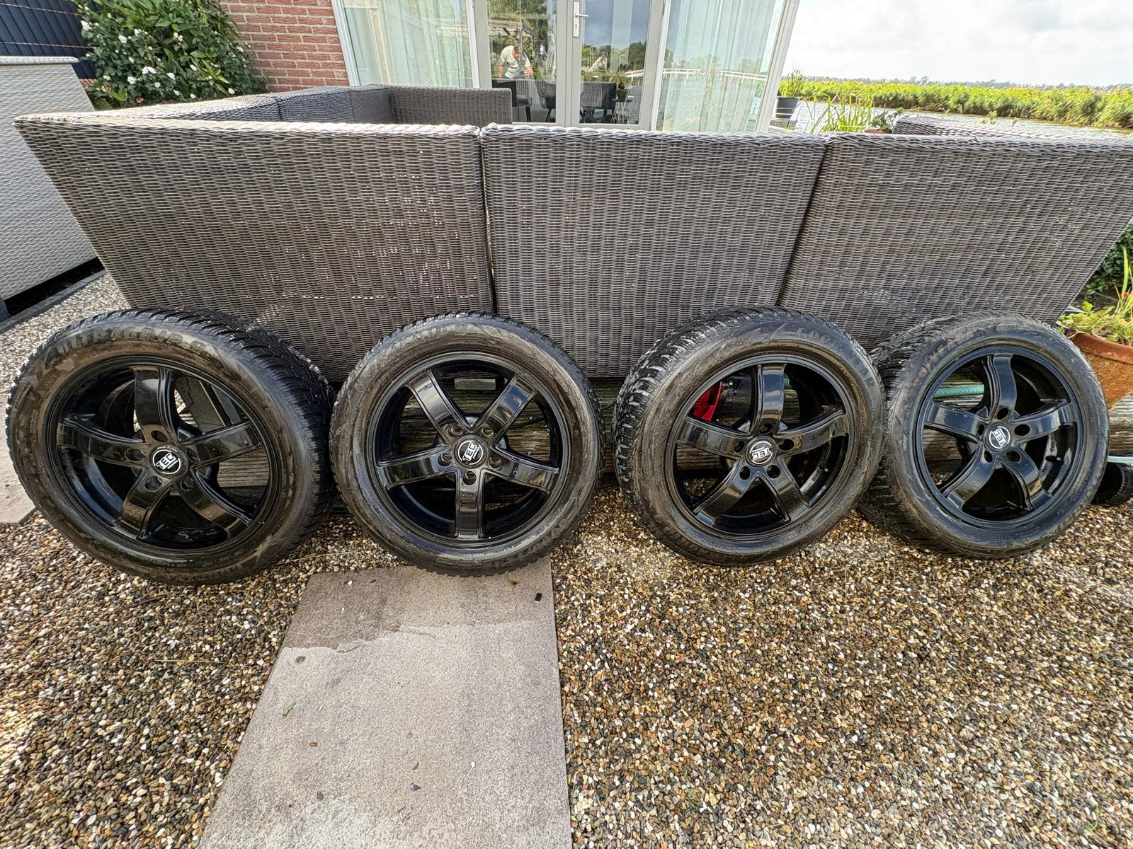 Mooie Tec winterset 5x114.3, Auto-onderdelen, Banden en Velgen, Gebruikt, 16 inch, Banden en Velgen, Personenwagen