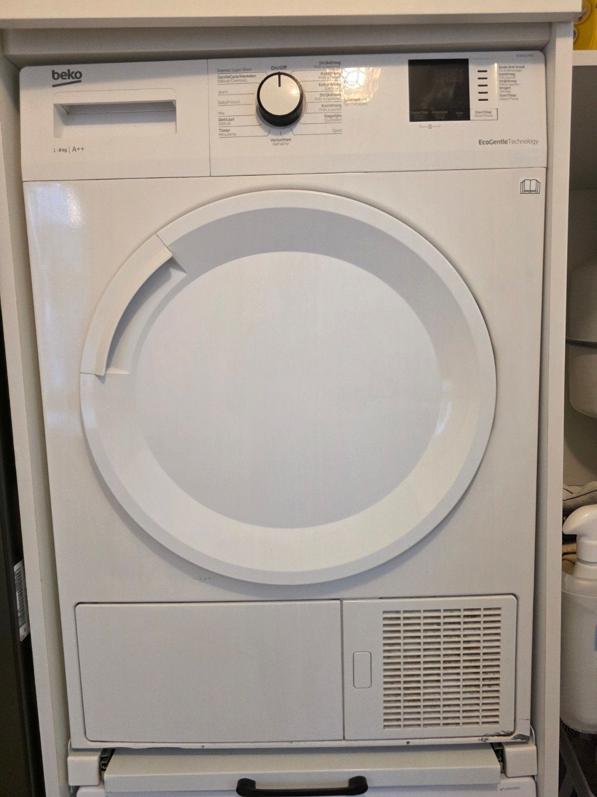 Beko EcoGentle Technology condensdroger 8kgkg A++, Ophalen, Gebruikt, 8 tot 10 kg, 85 tot 90 cm