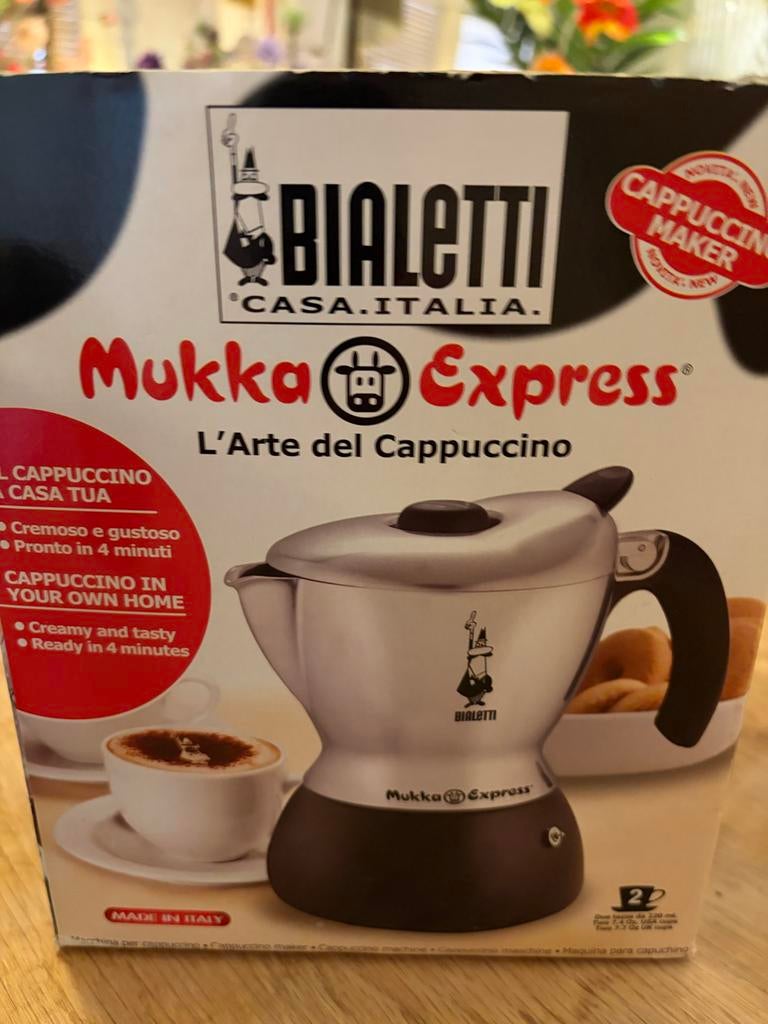 Bialetti Mukka Express Cappuccino Maker - Nieuw in doos, Witgoed en Apparatuur, Koffiezetapparaten, Nieuw, Gemalen koffie, Overige modellen