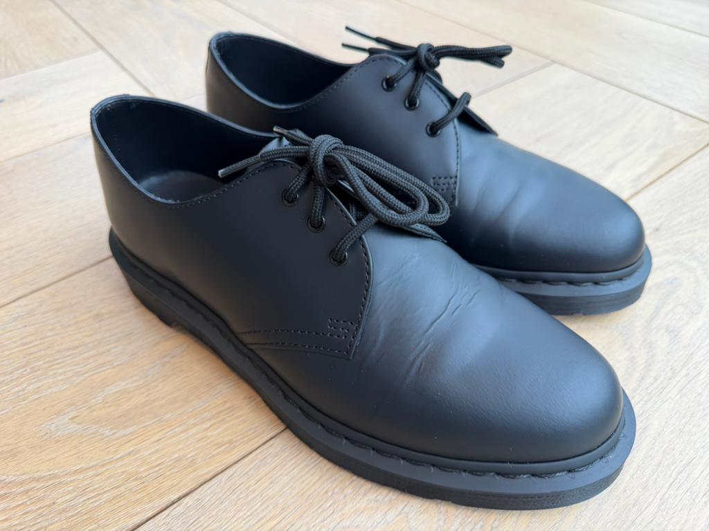 Dr Martens 1461 Mono Black Smooth maat 44, Kleding | Heren, Schoenen, Zwart, Ophalen of Verzenden, Zo goed als nieuw, Veterschoenen