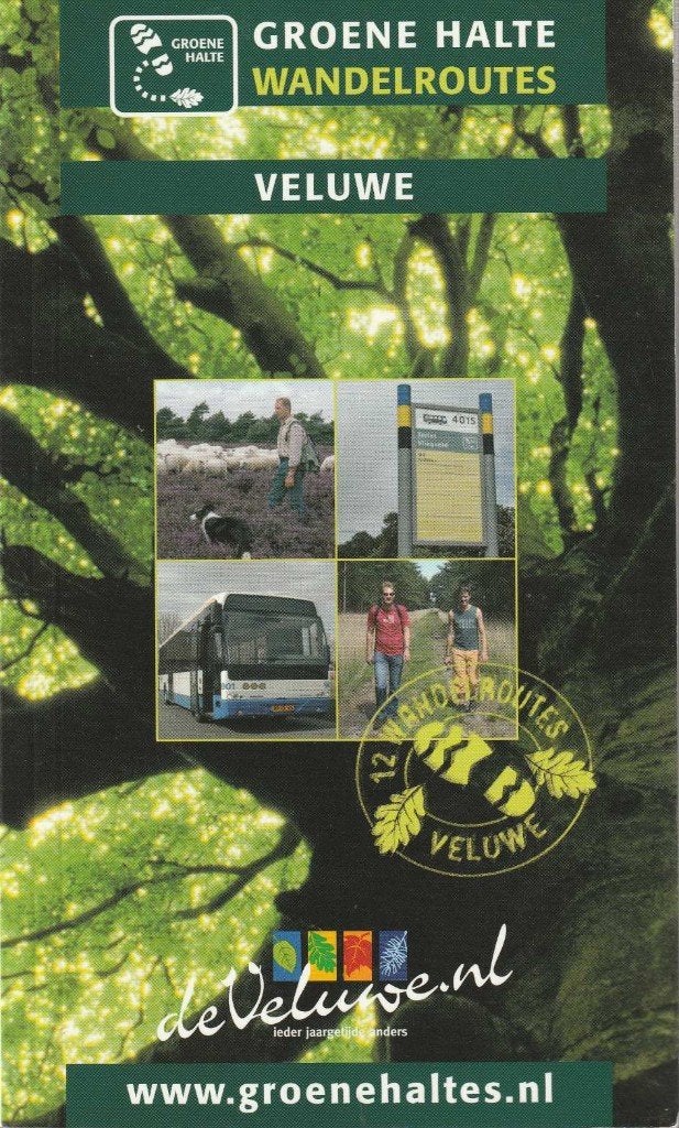 VELUWE - Groene Halte Wandelroutes, Overige merken, Fiets- of Wandelgids, Ophalen of Verzenden, Zo goed als nieuw
