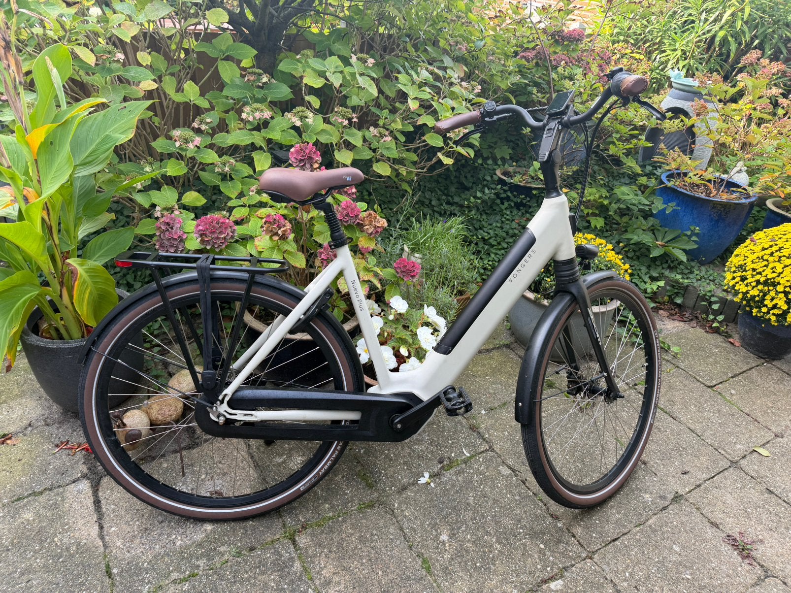 Fongers e-bike kiezelgrijs maat 53 motor 75Nm accu 594Wh, Zo goed als nieuw, 51 tot 55 cm, 50 km per accu of meer, Ophalen