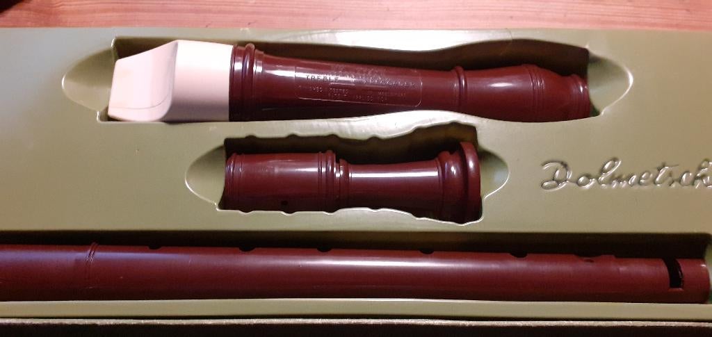 Vintage Dolmetsch treble blokfluit – uniek ! Cadeau ??, Verzenden, Gebruikt, Overige typen, Met koffer, hoes of etui