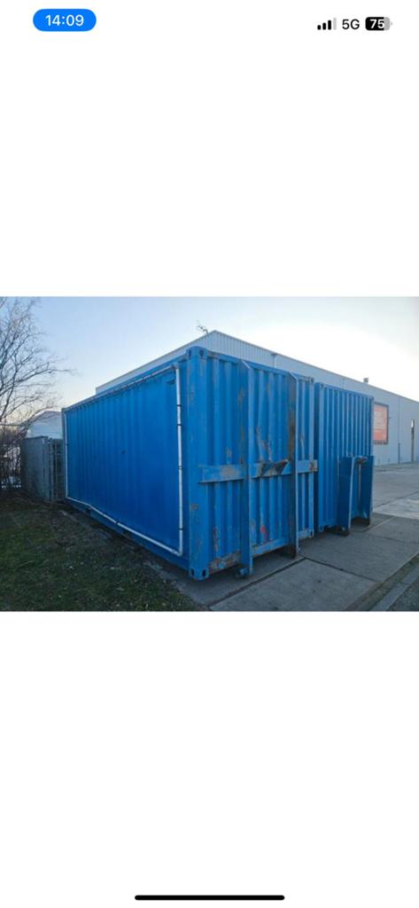 20 ft 2 containers zee container keet bouw, Ophalen