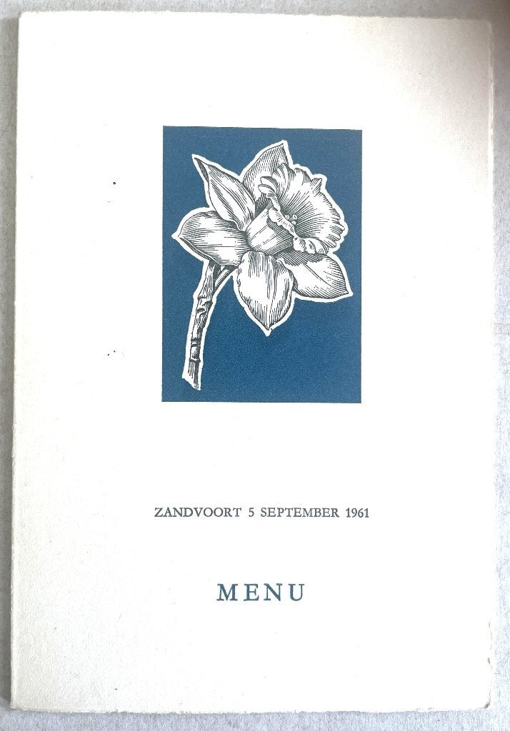 Menukaart Diner Presentatie DAF Daffodil  5 september 1961, Gelezen, Ophalen of Verzenden, Overige merken, DAF