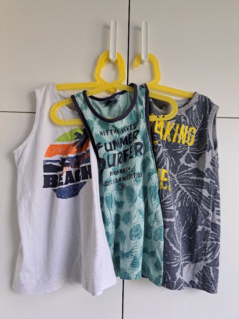 3x zomers hemd - maat 134 140, Ophalen of Verzenden, Gebruikt, Jongen, Shirt of Longsleeve