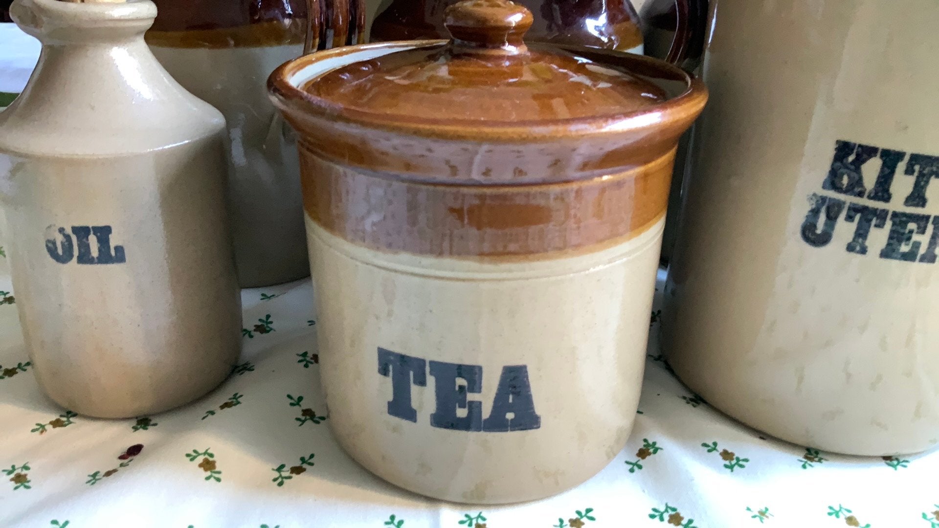 Vintage Pearsons of Chesterfield steengoed pot voor thee, Ophalen of Verzenden
