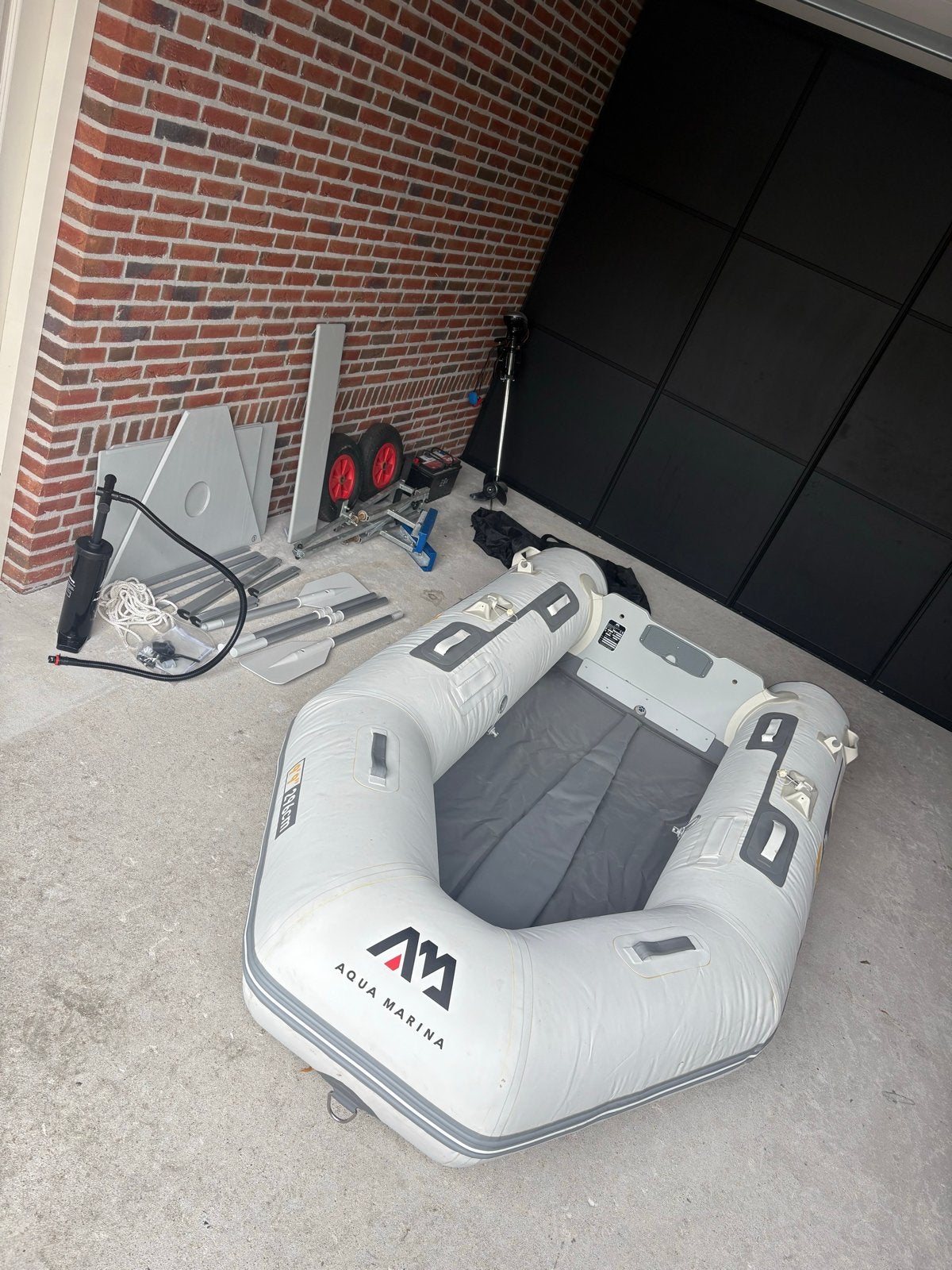 Aqua Marina Deluxe opblaasboot met Rhino VX 54 motor, Ophalen, Zo goed als nieuw, Overige typen